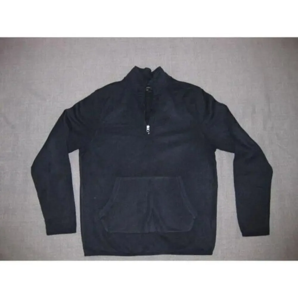 J Crew Mercantile‎ Men Sweater Size Medium Quarter Zip Kangaroo Pouch Blue